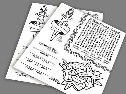 Tattoo Activity Sheet FREE DOWNLOAD