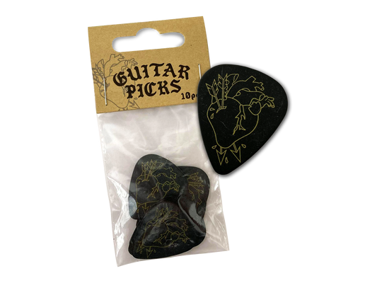 Golden Heart Guitar Picks