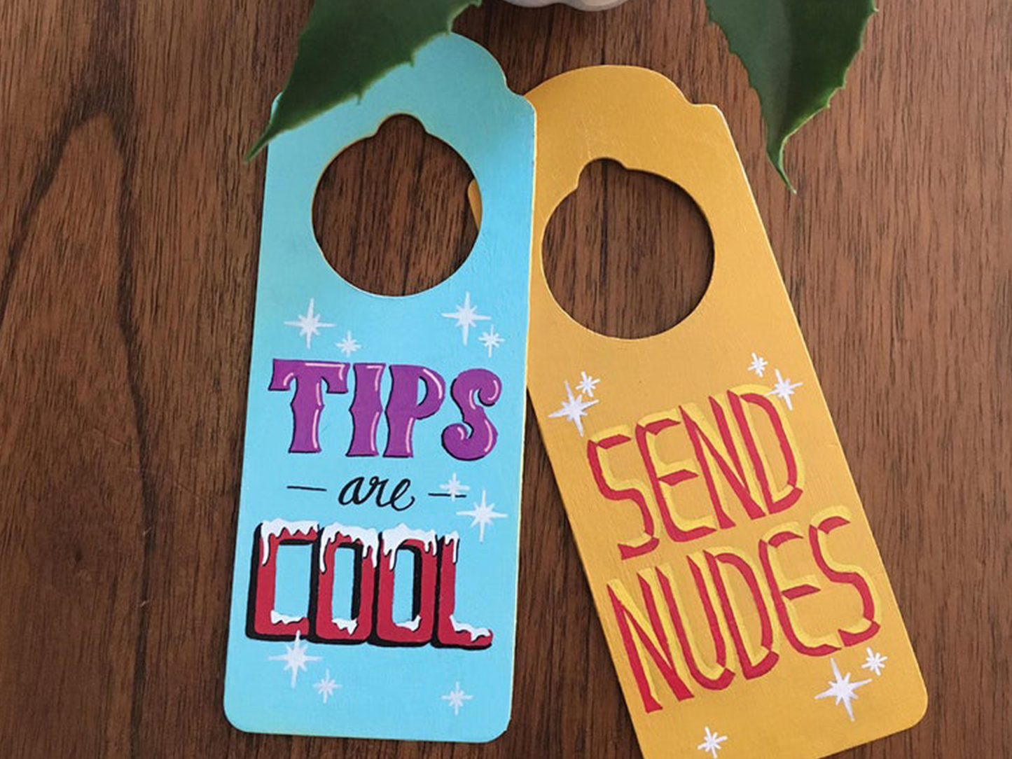 Hand Painted Door Hanging Sign