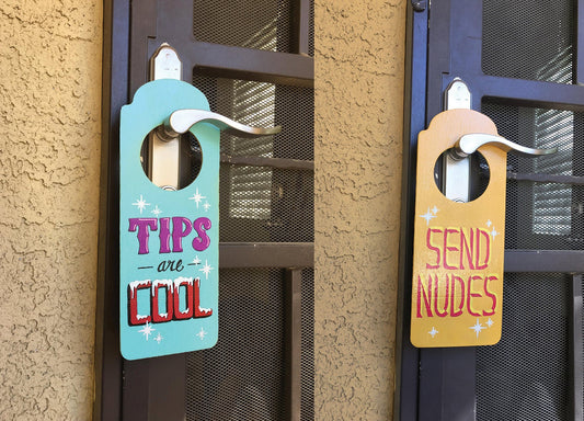 Hand Painted Door Hanging Sign
