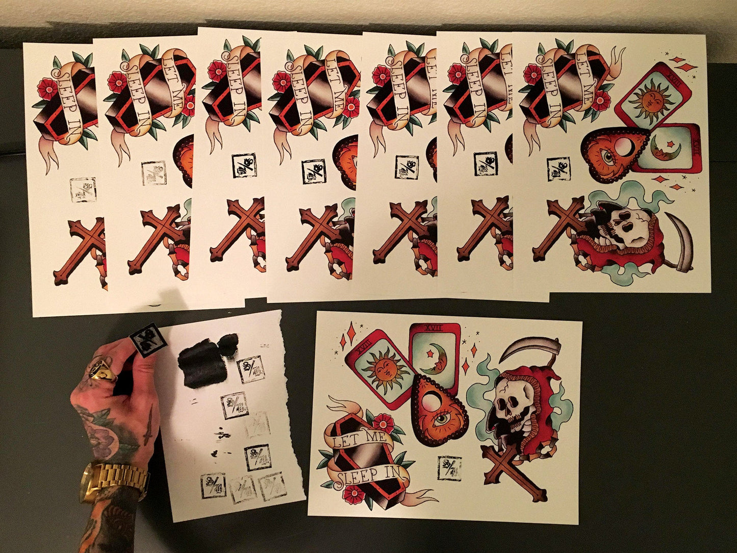 Let Me Sleep In Tattoo Flash Sheet
