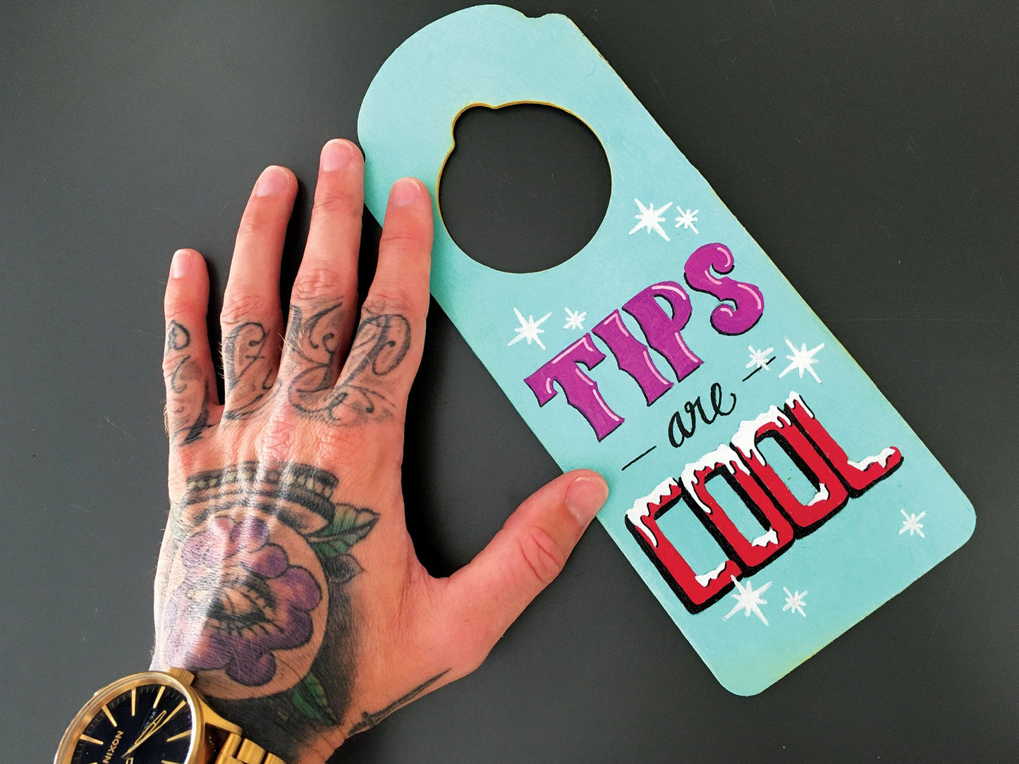 Hand Painted Door Hanging Sign