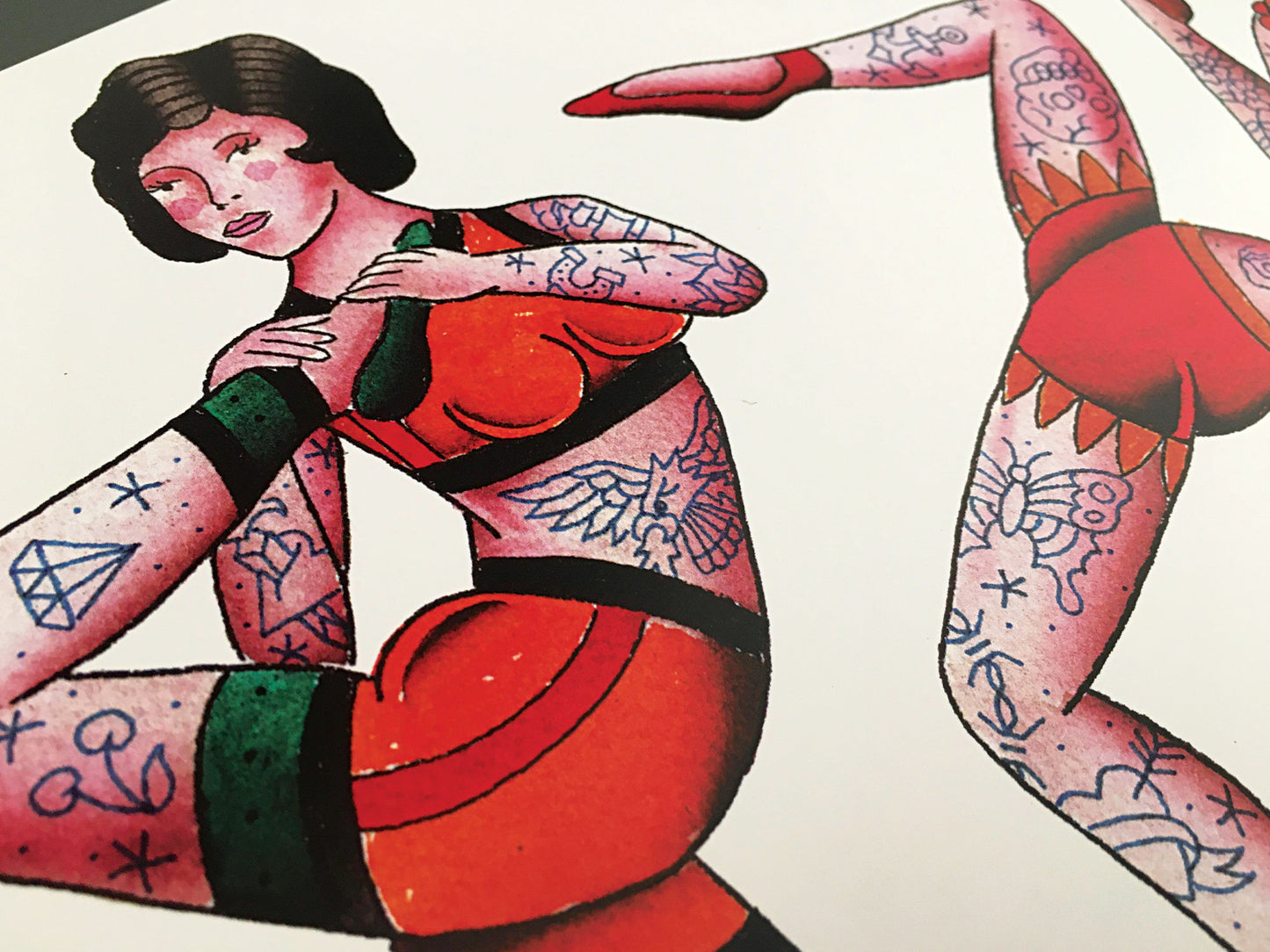 Tattooed Circus Girls Tattoo Flash Sheet