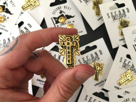 Create Art Cross - Enamel Pin