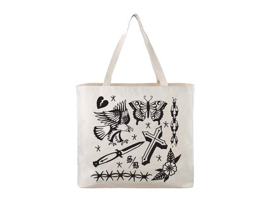 Tattoo Flash Tote Bag